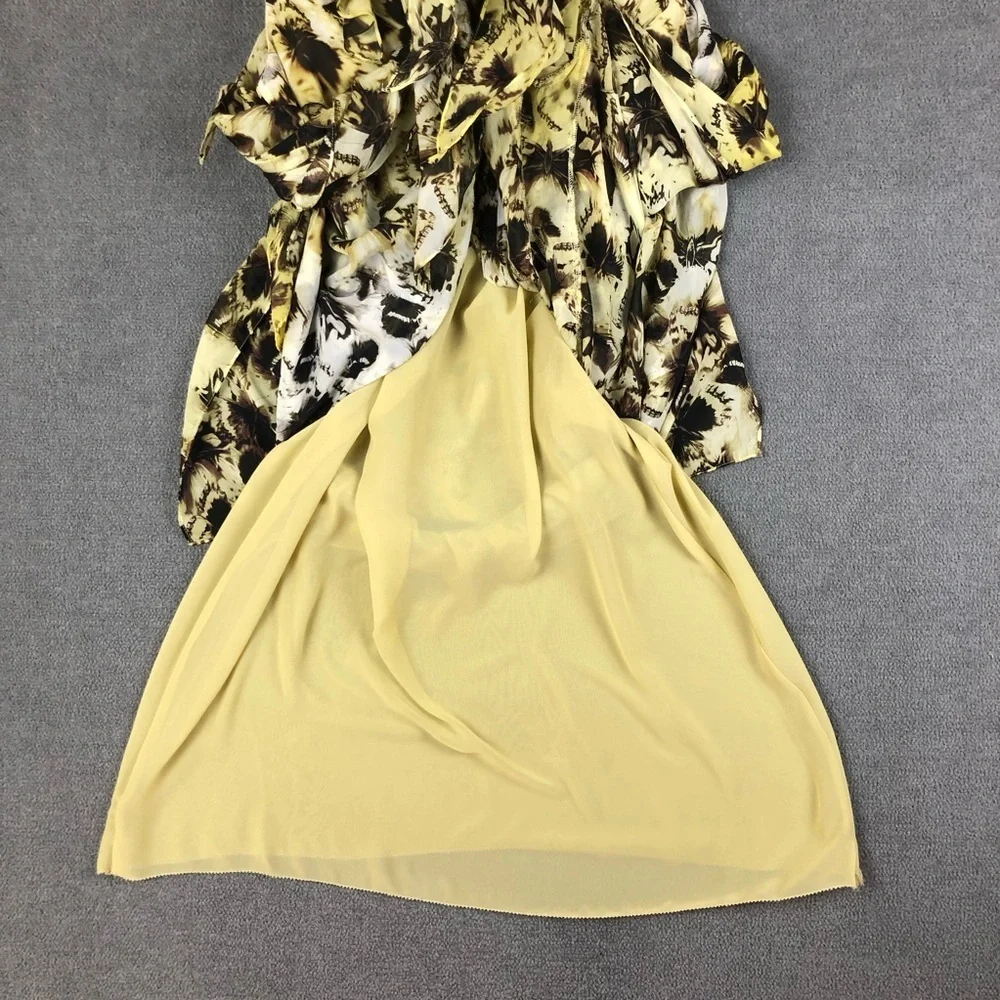 leifsdottir Anthropologie High Low Sleeveless Butterfly print fairy dress size 0